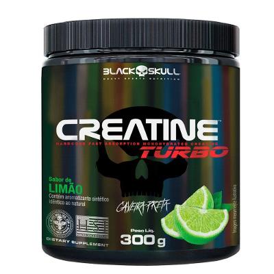 Creatine Turbo Black Skull Monohidratada 300G sem Sabor em Pó
