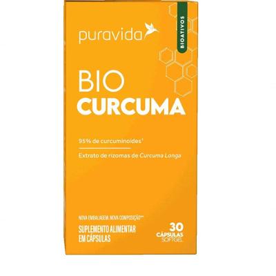 Suplemento Alimentar em Cápsulas de Cúrcuma Longa Puravida Bio Curcuma sem Sabor 30 Cápsulas
