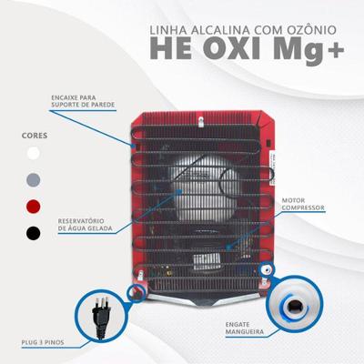 Bebedouro de Água Top Life Alcalino sem Refrigeração Vermelho 110V