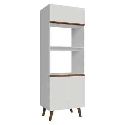 Armário Torre Quente Pieta 3 Portas MDP 70CM Branco Madesa