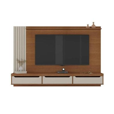 Painel para TV Até 75" Presence MDF-MDP Texturizado Cinamomo-Off White Artely