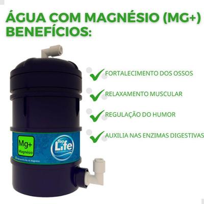 Purificador de Agua Sobre Pia Top Life New Oxi mg+ Health Energy Branco Top Life 220V