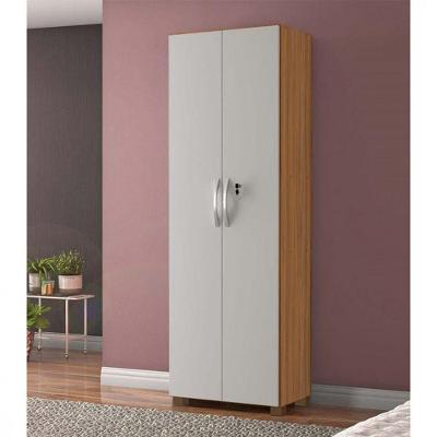 Armário Multiuso 2 Portas 6 Prateleiras MDF-MDP 61CM Off White Notável Móveis