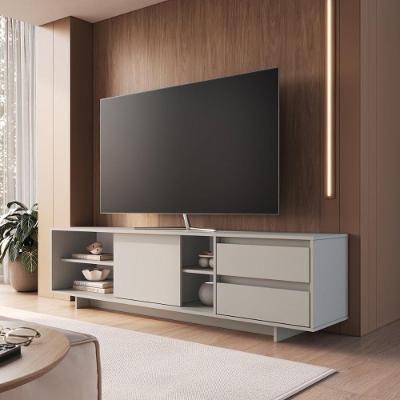 Rack para TV Até 65 Polegadas 180CM MDP com 2 Gavetas Bege Multimóveis