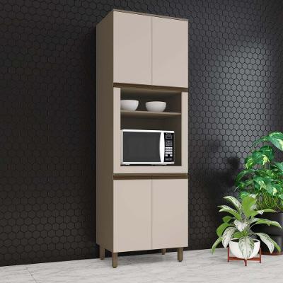 Paneleiro Torre Quente 1 Forno Lora 4 Portas MDF 71,5CM Duna Cristal Casa 812