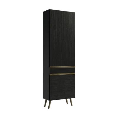 Armário Florença com 2 Portas 2 Prateleiras MDP 62CM Preto