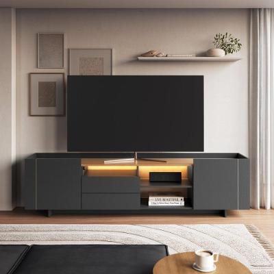 Rack Multimóveis CRPRO-RCK007 com LED 2 Portas e 2 Gavetas Bivolt Marrom