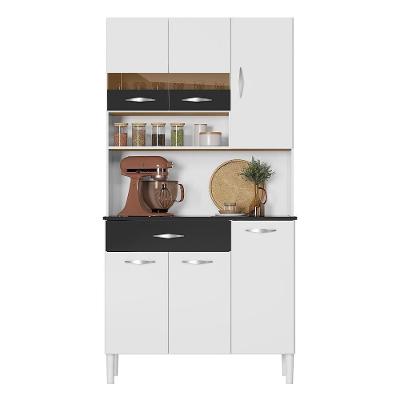 Armário de Cozinha Vogue 6 Portas 1 Gaveta MDP 92CM Kit's Paraná