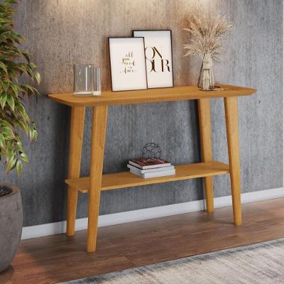 Aparador Buffet com Prateleira 121CM Retrô Vintage sem Porta MDP Marrom Multimóveis