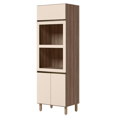 Torre Quente para Forno e Micro-ondas Kali Premium 2 Portas MDF 72CM Off White Nicioli Móveis