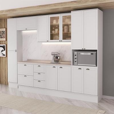 Cozinha Completa com Balcão Milla Lucy Vibe 12 Portas 5 Gavetas MDF Branco Móveis Carraro