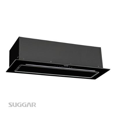 Coifa de Embutir Suggar TP9001PT 90CM Vidro Preto Painel Touch LED 110V