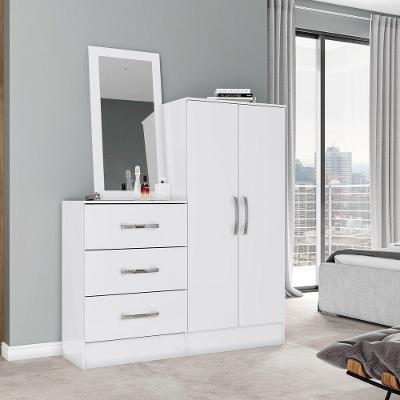 Cômoda Multiuso Layla Plus 3 Gavetas 2 Portas MDF MDP Branco Casa 812