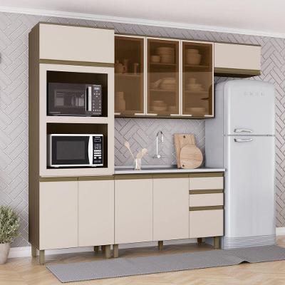Cozinha Compacta 4 Peças Connect 10 Portas MDF Duna-cristal Móveis Henn