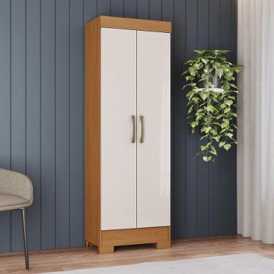 Armário Multiuso B387 2 Portas 3 Prateleiras MDF-MDP 51CM Cinamomo-off White
