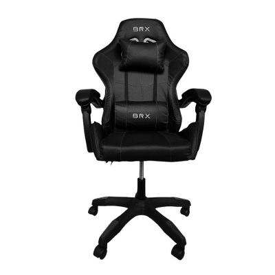 Cadeira Gamer Impact BR-X Couro Sintético com Rotação 360° Preto