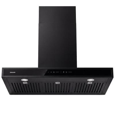 Coifa de Parede Suggar Safira TP1491PT 90CM Alumínio LED Preto 110V