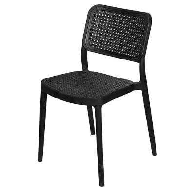 Cadeira Mera Estrutura Plástico Assento Polipropileno Preto OR Design
