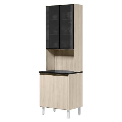 Paneleiro Kali Premium 4 Portas 3 Prateleiras MDF 70CM Bianco Toq Nicioli Móveis