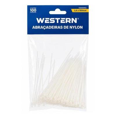 Abraçadeira ABRACADEIRA BR 3,6X150MM JG C-100 Prática Resistente Versátil Branco Nylon Etilux