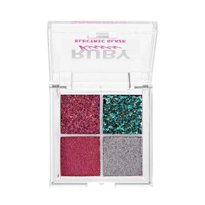 Paleta de Sombras Glitter Electric Glaze com Alto Brilho Roxo Ruby Kisses