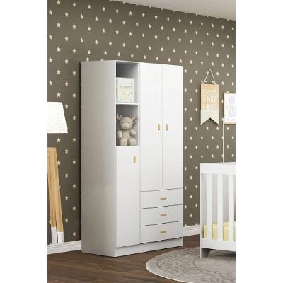 Jogo de Quarto Solteiro Completo Bb28bb120bb322 Guarda Roupa Cômoda Bicama 5 Gavetas MDP 15mm Preto