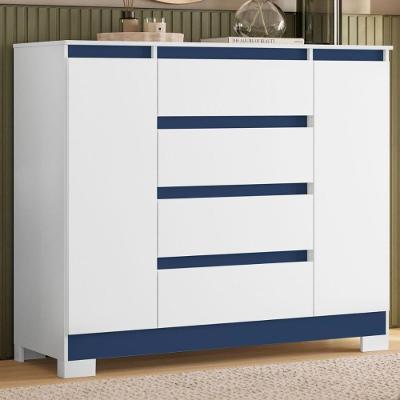 Cômoda Sapateira Atena 1 Porta 112CM MDF MDP Branco Casah