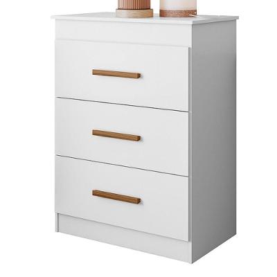 Cômoda Iris 3 Gavetas MDF MDP Puxador Plástico Branco Peternella Móveis