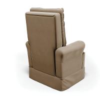 Poltrona De Amamentação Com Balanço E Puff Laura Veludo Base De Madeira - D'rossi Cor Marrom - 6