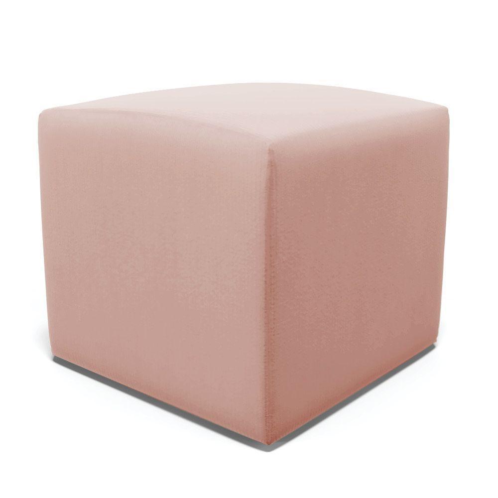 Poltrona De Amamentação Com Balanço E Puff Laura Veludo Base De Madeira - D'rossi Cor Nude - 5