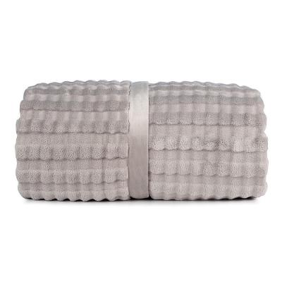 Cobertor King Desert Plush Flanel Fleece 400g-m2 Liso Cinza Nuvem Altenburg