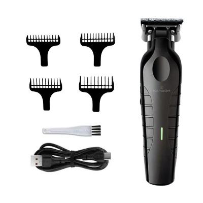 Clipper Elétrico Recarregável Kapbom KM-3692 Aparador de Cabelo sem Fio USB Preto DC 5V