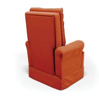 Poltrona De Amamentação Com Balanço E Puff Laura Veludo Base De Madeira - D'rossi Cor Ferrugem - 6