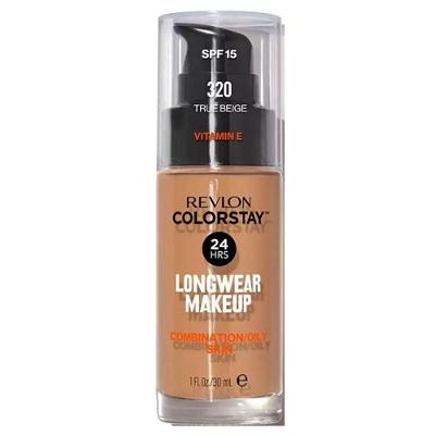 Base Líquida para o Rosto Colorstay Pump Pele Oleosa True Beige Nº 320 Matte Bege Revlon 30ML
