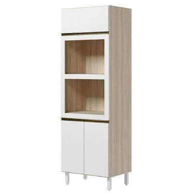 Torre Quente para Forno e Micro-ondas Kali Premium 2 Portas MDF 72CM Branco Nicioli Móveis