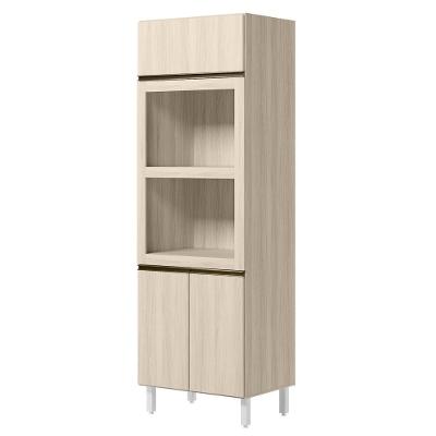 Torre Quente para Forno e Micro-ondas Kali Premium 2 Portas 3 Prateleiras MDF 72CM Branco