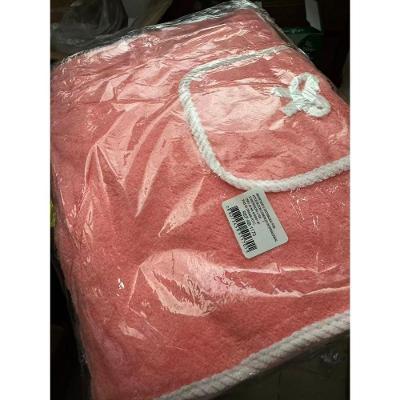 Roupão de Banho Secagem Rápida Coral Macio Absorvente Rosa OEM