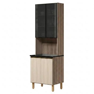 Paneleiro Kali Premium 4 Portas 3 Prateleiras MDF 70CM Carvalho Toq Bianco