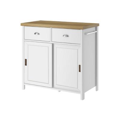 Aparador Buffet BA-145 Cozy Contemporâneo 2 Portas 2 Gavetas Branco Ditália Móveis
