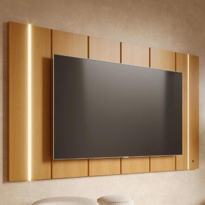 Painel para TV Gior Naturale C05 75 Polegadas 240cm MDP MDF LED Marrom Mpozenato