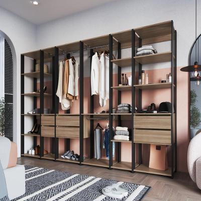 Guarda Roupa Closet Modulado CRPRO-CLO009 6 Gavetas 20 Prateleiras MDP 320CM Preto