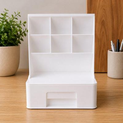Organizador de Mesa Dello Multiuso com Gaveta Inferior Branca