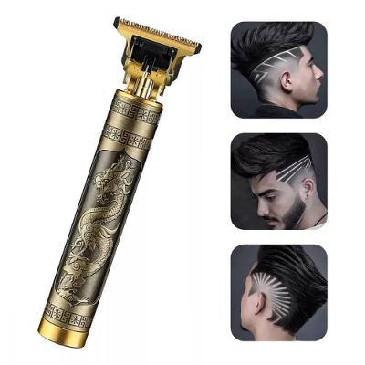 Máquina de Barbear e Cortar Cabelo XLS Dragão T-Blade Lâmina Titânio sem Fio Recarregável USB Preto