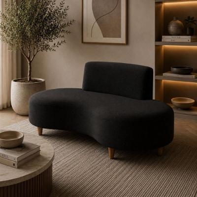 Sofá Orgânico CRSLR-SOF 3 Lugares Curvo 152CM Preto Veludo Multimóveis