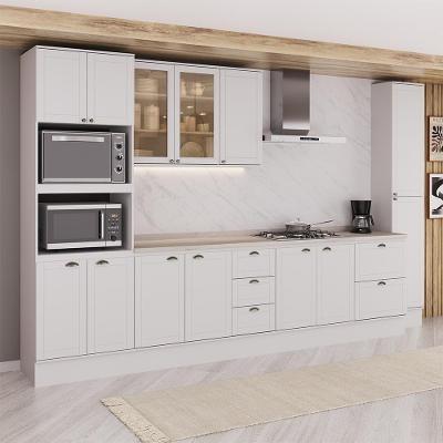 Cozinha Completa com Balcão Milla Luna 13 Portas MDF Branco Móveis Carraro