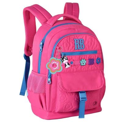 Mochila Clio Rebecca Bonbon Poliéster Rosa e Verde e Preto Feminina