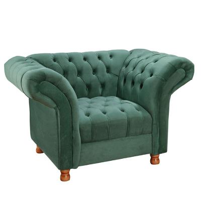 Poltrona Chesterfield Conde D'el Via Encanto Veludo Verde