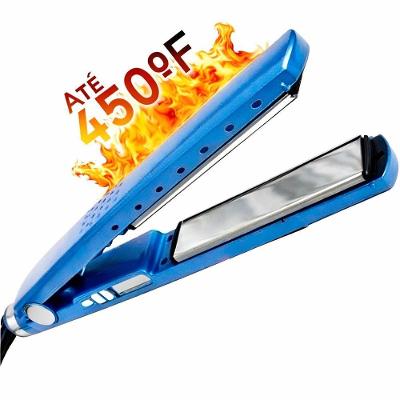 Prancha Titanium 450F Placas Titânio 230 graus C Infravermelho Azul Aquilae Bivolt