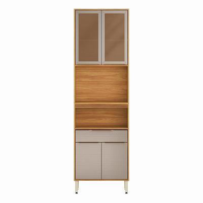 Paneleiro Plena 4 Portas 1 Gaveta MDF-MDP 70CM Cinamomo-Nude