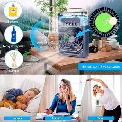Mini Ar Condicionado Utimix Portátil de Mesa Umidificador Ventilador LED 110V 220V 10kWh